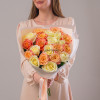 Микс роз персиковые+розовые
